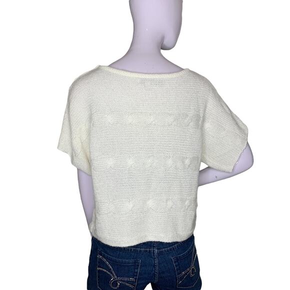 JLO Jennifer Lopez Top Short Sleeve Size S White - Picture 7 of 7